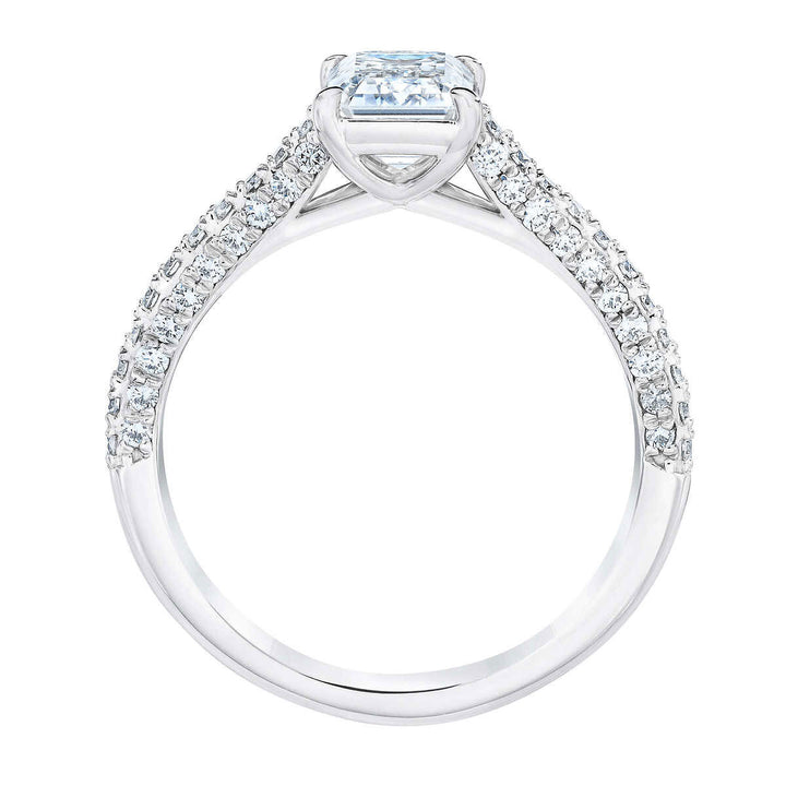 3.56ctw Emerald Cut Diamond Ring, Platinum