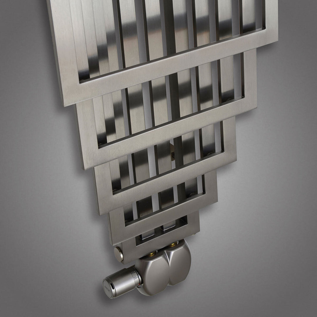 Aeon Podium Radiator in Brushed Stainless Steel 1200 x 400 x 130 mm