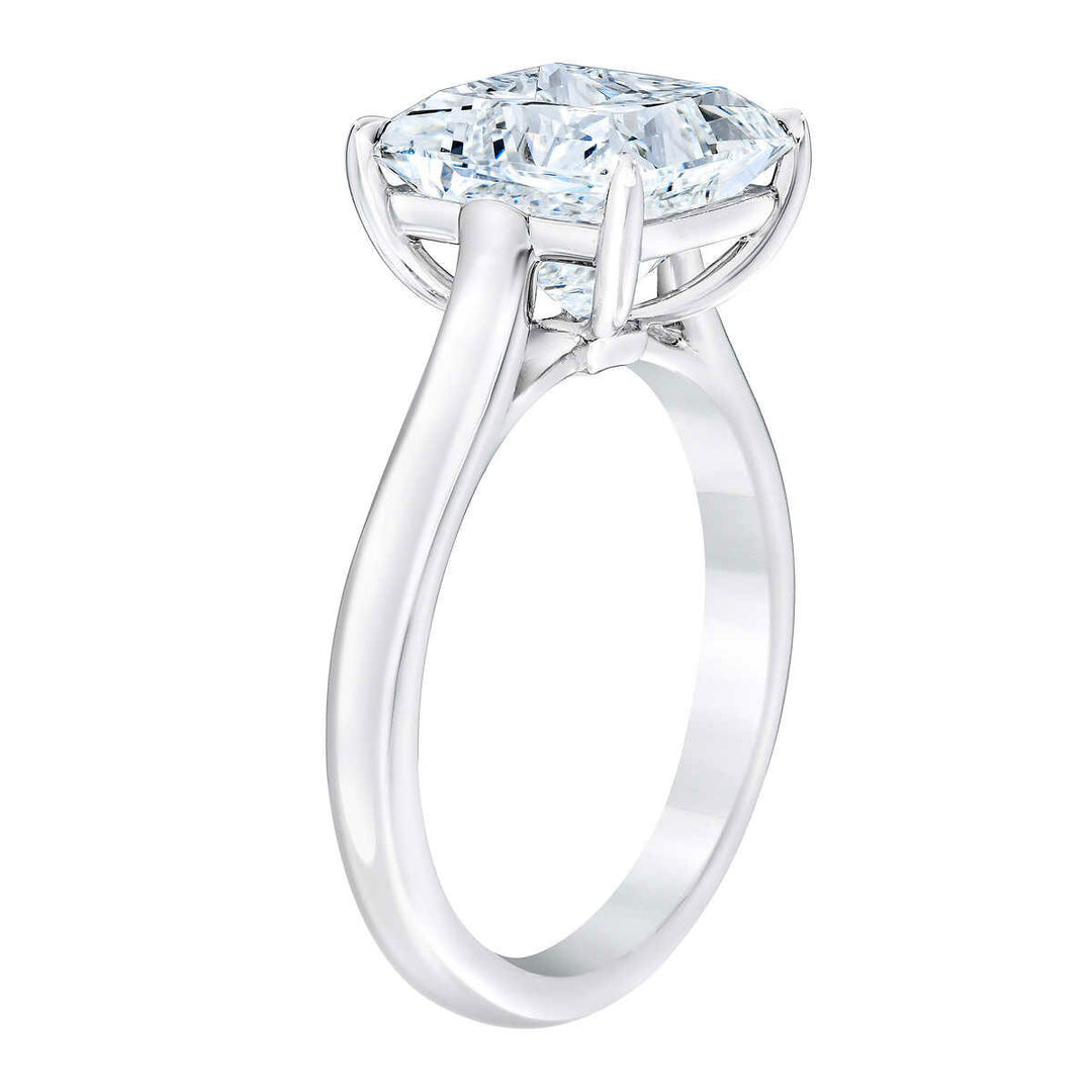 4.48ct Princess Cut Diamond Solitaire Ring, Platinum