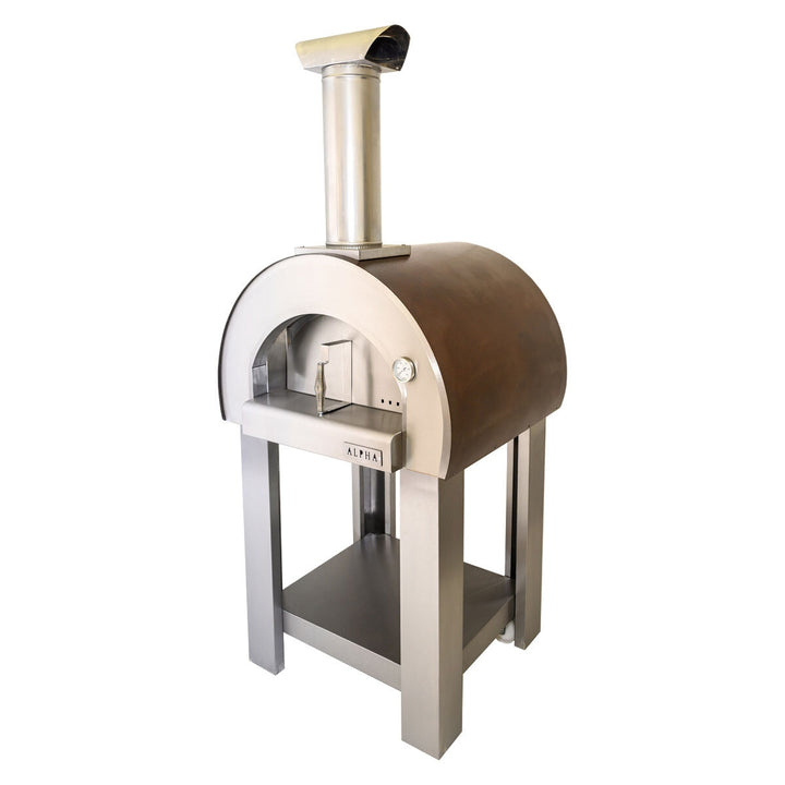 Alpha Pro Piccolo Wood-Fired Pizza Oven Bundle in Antique Copper + Cover