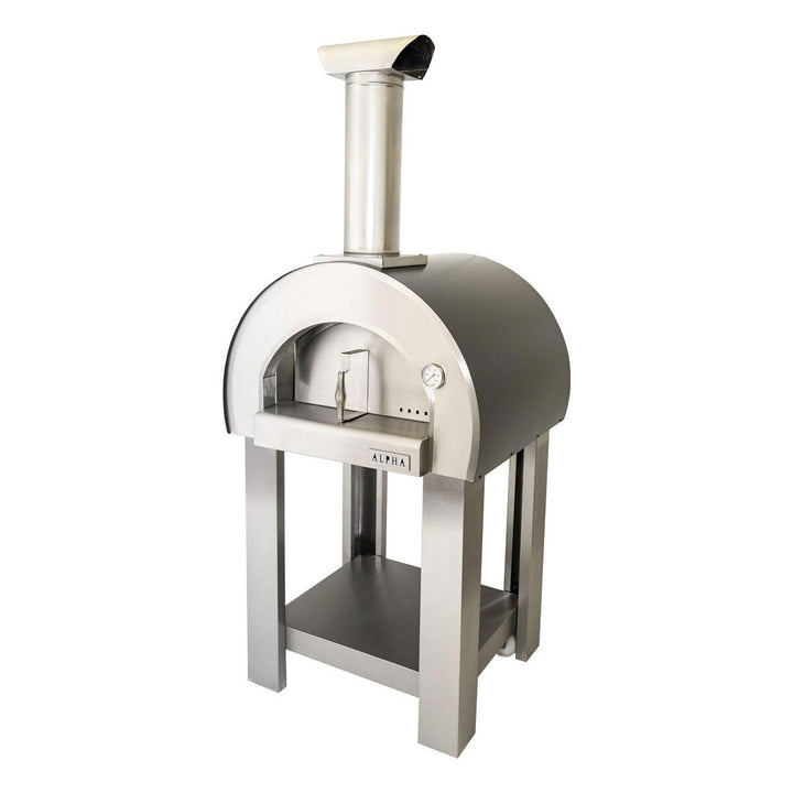 Alpha Pro Piccolo Wood-Fired Pizza Oven Bundle in Anthracite Grey + Cover