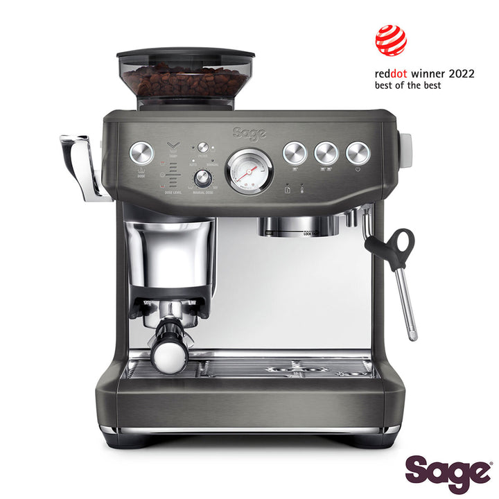 Sage The Barista Express Impress Bean to Cup Coffee Machine in Black Stainless Steel, SES876BST4GUK1