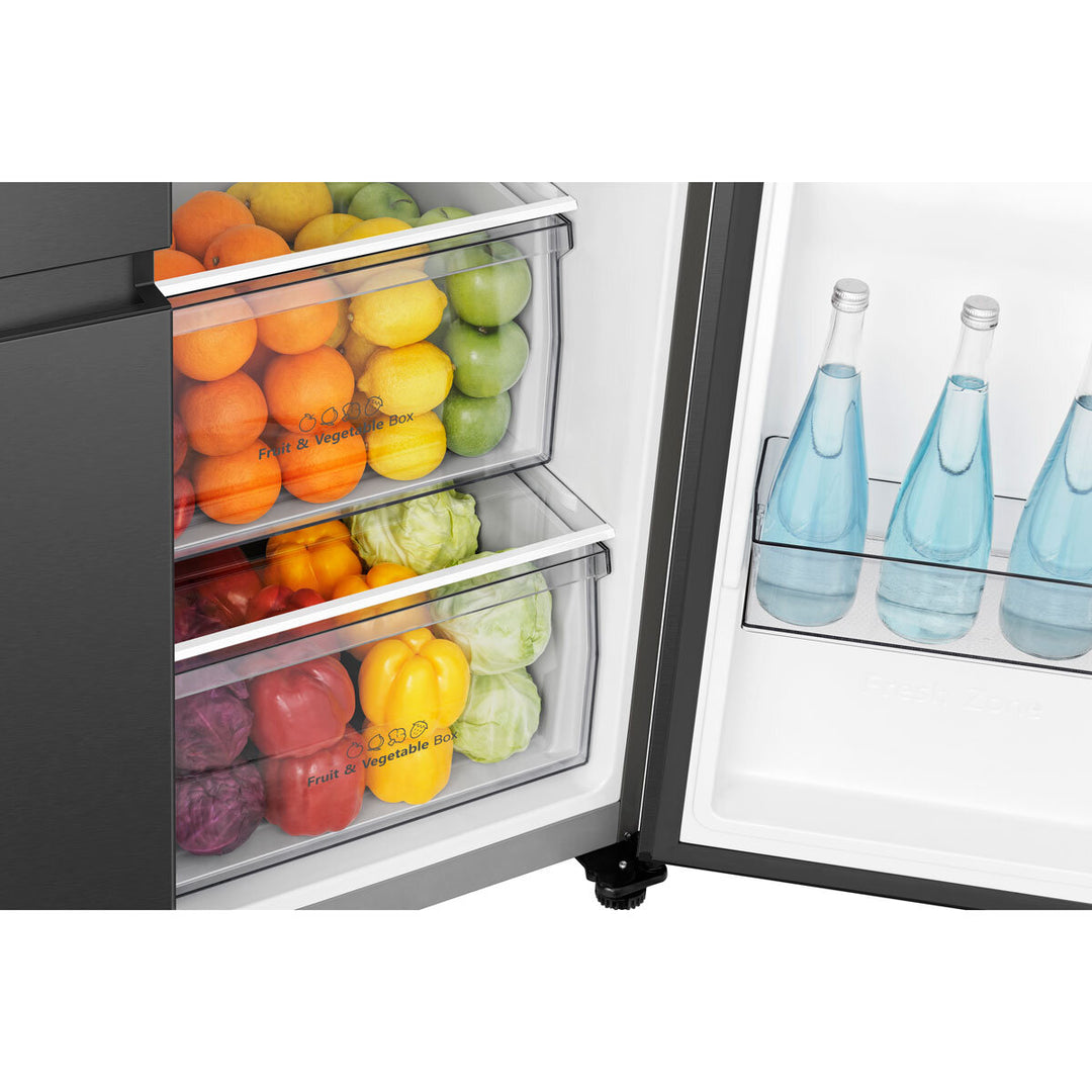 Hisense RS840N4WFE, Side by Side Fridge Freezer with Non Plumbed Water Dispenser, E Rated in Black