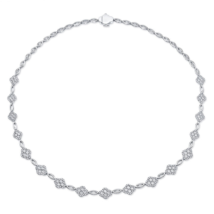 5.58ctw Round Brilliant Cut Diamond Necklace, 18ct White Gold