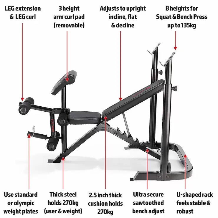 Marcy BE3000 Eclipse Weight Bench & Squat Rack