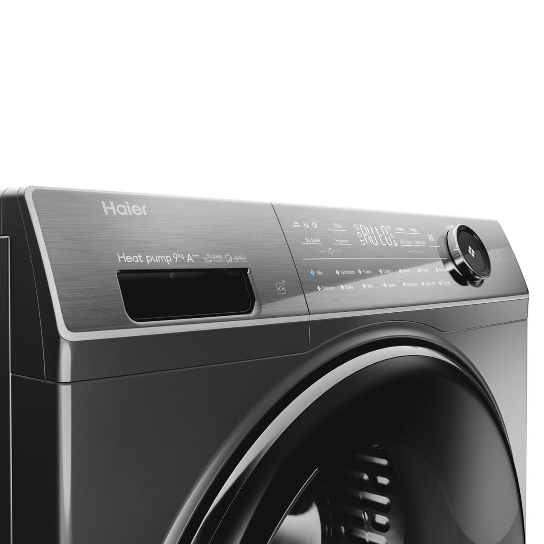 Haier Series 7 HD90-A3Q979RU1 9kg, Heat Pump Tumble Dryer A+++ in Graphite
