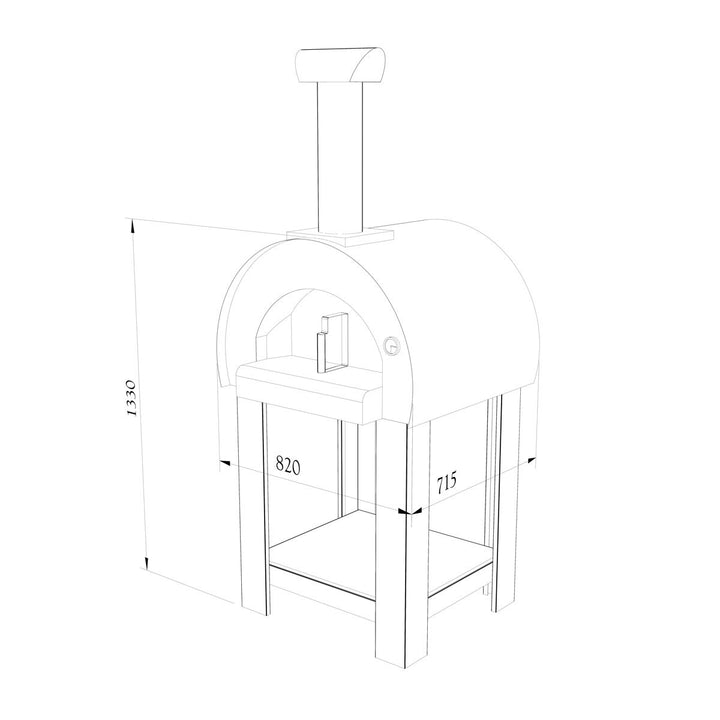 Alpha Pro Piccolo Wood-Fired Pizza Oven Bundle in Antique Copper + Cover