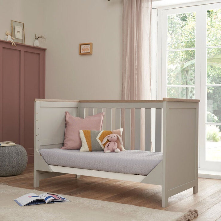 Tutti Bambini Verona 4 Piece Nursery Furniture Set, Grey &amp; Oak