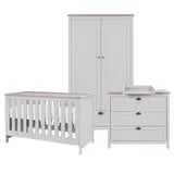Tutti Bambini Verona 4 Piece Nursery Furniture Set, Grey &amp; Oak