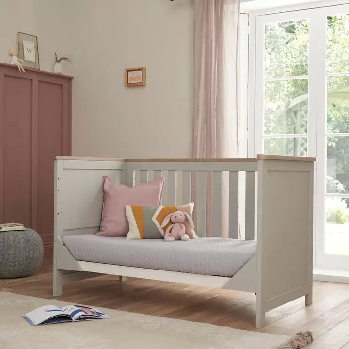 Tutti Bambini Verona 4 Piece Nursery Furniture Set, Grey &amp; Oak