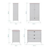 Tutti Bambini Verona 4 Piece Nursery Furniture Set, Grey &amp; Oak