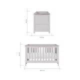 Tutti Bambini Verona 4 Piece Nursery Furniture Set, Grey &amp; Oak