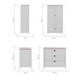 Tutti Bambini Verona 4 Piece Nursery Furniture Set, Grey &amp; Oak