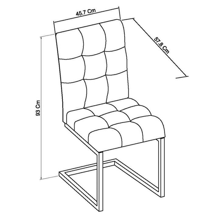 Bentley Designs Tivoli Navy Velvet Cantilever Dining Chair, 2 Pack