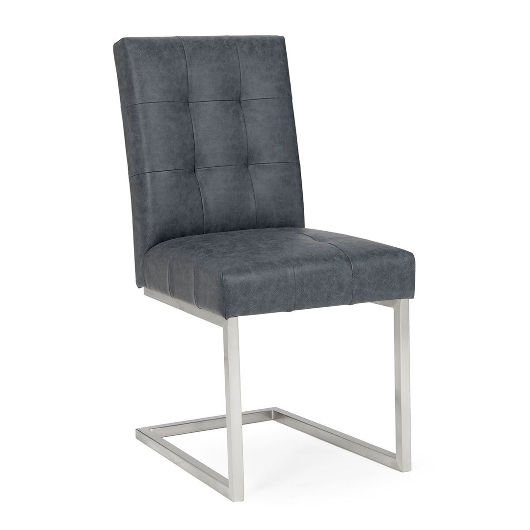 Bentley Designs Tivoli Mottled Black Faux Leather Cantilever Dining Chair, 2 Pack