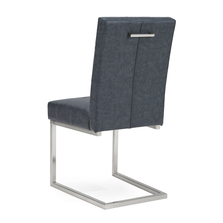 Bentley Designs Tivoli Mottled Black Faux Leather Cantilever Dining Chair, 2 Pack