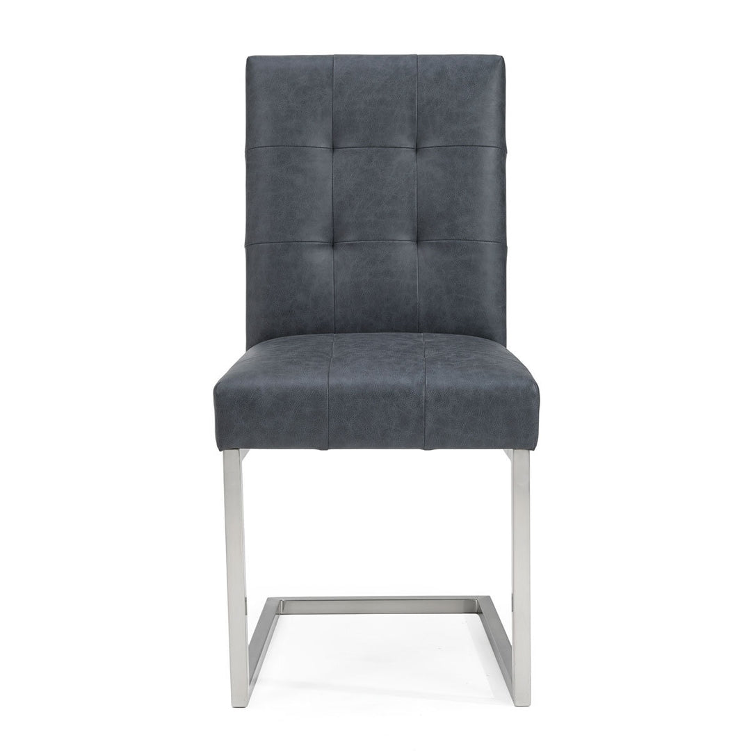 Bentley Designs Tivoli Mottled Black Faux Leather Cantilever Dining Chair, 2 Pack