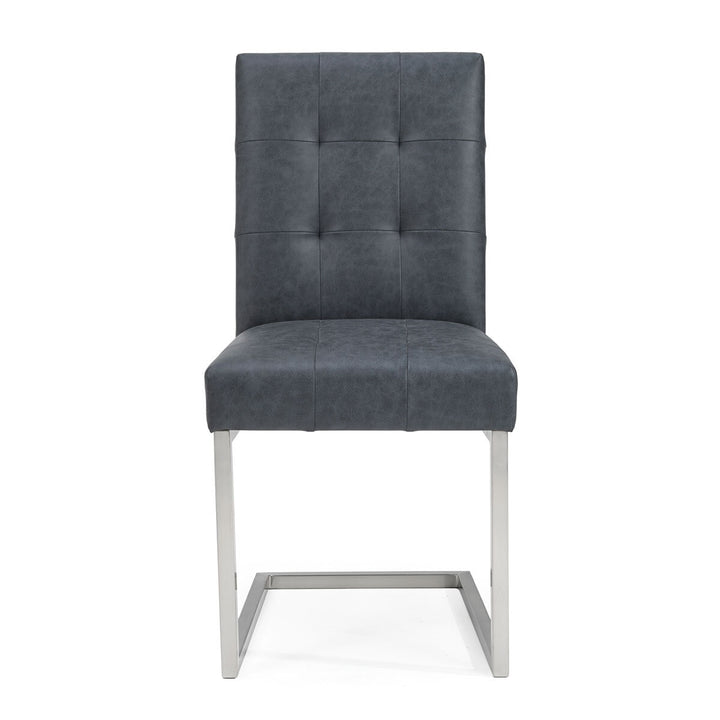 Bentley Designs Tivoli Mottled Black Faux Leather Cantilever Dining Chair, 2 Pack