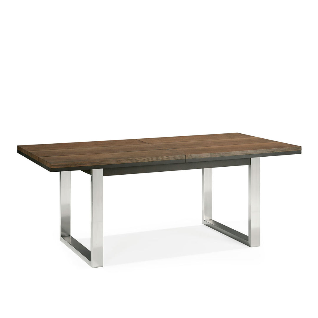 Bentley Designs Tivoli Dark Oak Extending Dining Table + 6 Navy Cantilever Chairs, Seats 6-8