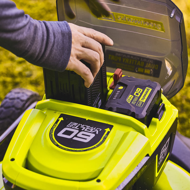 Greenworks 60V (4Ah) 51cm Self-Propelled Cordless Battery Lawnmower with 2 x 4Ah Batteries and 60V Charger