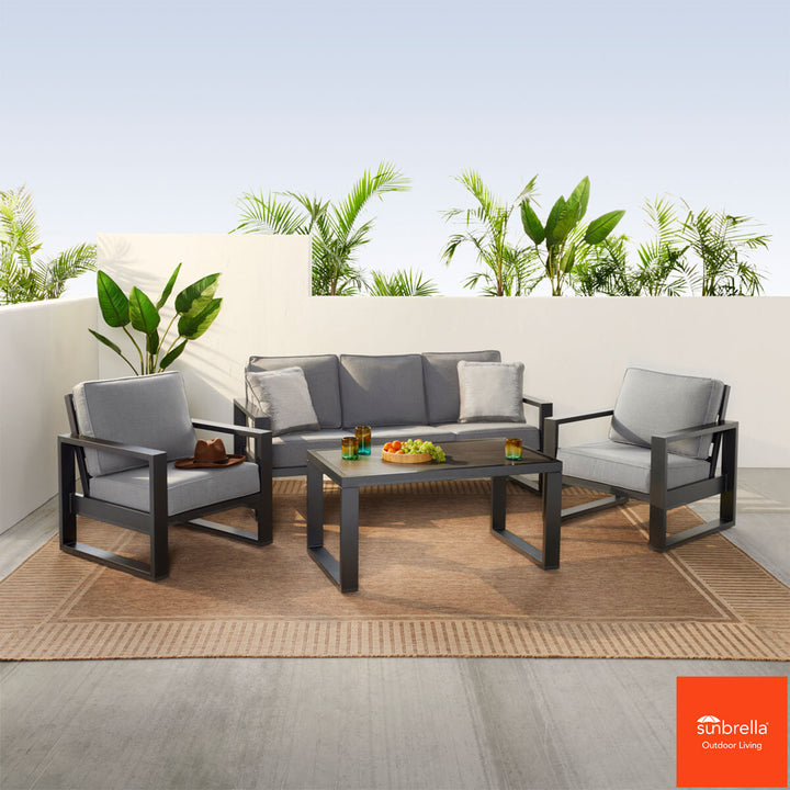 Agio Turin 4 Piece Deep Seating Patio Set