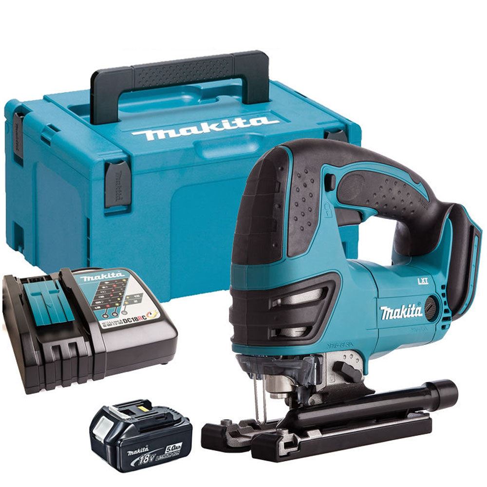 Makita DJV180Z 18V LXT Li-ion Jigsaw with 1 x 5.0Ah Battery &amp; Charger in Case