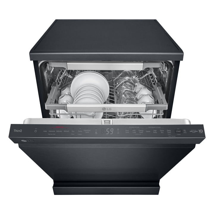 LG DF455HMS, 14 Place Setting, TrueSteam™, QuadWash™ Dishwasher, C Rated in Matte Black