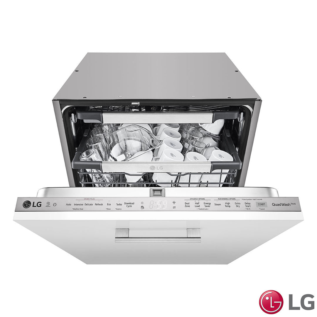 LG DB425TXS, Integrated 14 Place Setting, TrueSteam™, QuadWash™ Dishwasher, D Rated