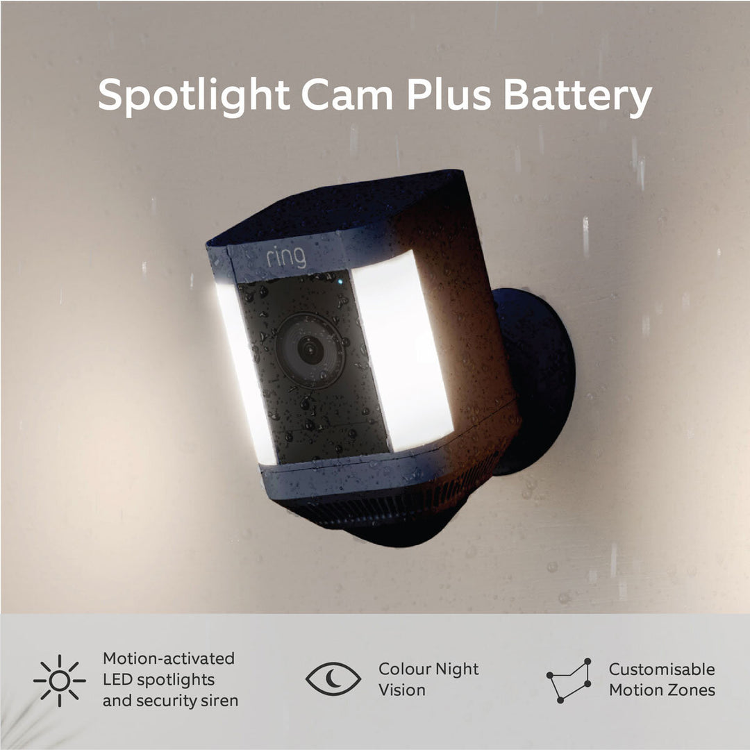 Ring Battery Spotlight Cam Plus in Black - 2 Pack