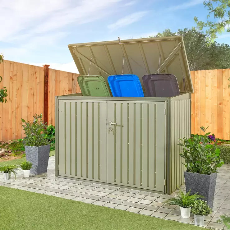 Stone Garden 6ft 5" x 2ft 11" (1.95 x 0.9m) 2,018 Litre Horizontal Storage Shed in Green