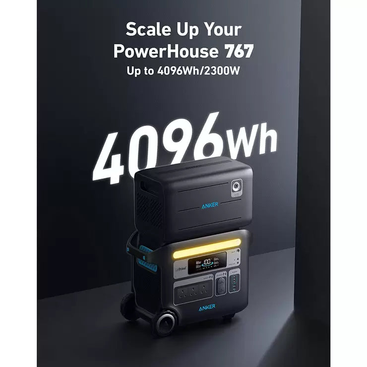 Anker 767 PowerHouse 2048Wh Portable Power Station with Anker 760 Additional Battery