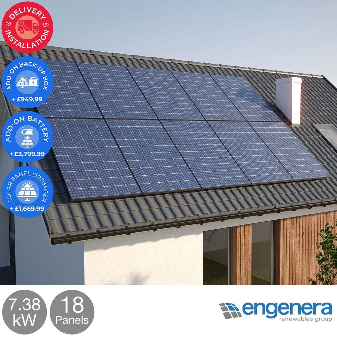 Engenera 7.38kW Solar PV System [18 Panels] with 5.2kW Battery Storage - Fully Installed