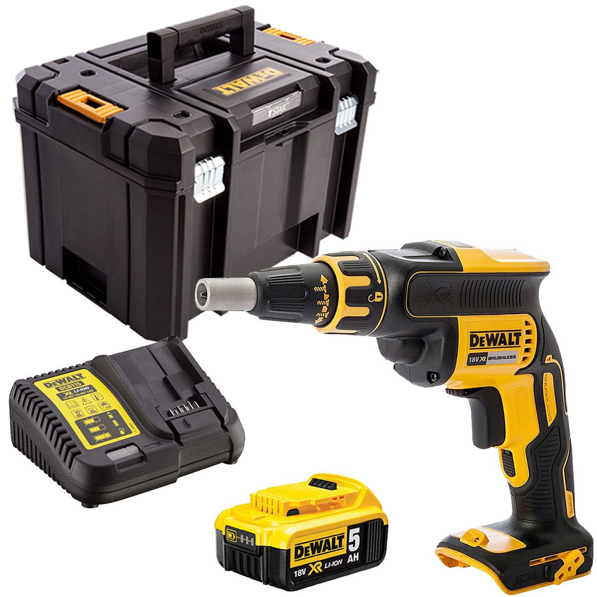Dewalt DCF620N 18V Li-ion Brushless Drywall Screwdriver With 5.0Ah Bat ...