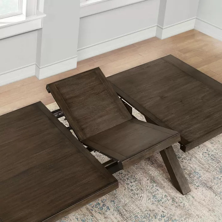Blakely Extending Dining Table + 6 Cross Back Chairs, Seats 4-6