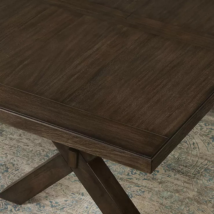 Blakely Extending Dining Table + 6 Cross Back Chairs, Seats 4-6