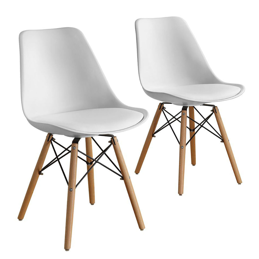 Bayside Furnishings White Eiffel Dining Chairs, 2 Pack