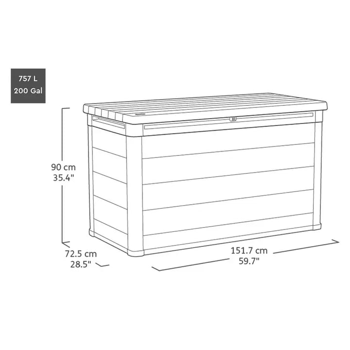 Keter Cortina 757 Litre Outdoor Storage Deck Box