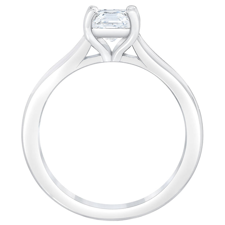 1.00ct Square Step Cut Diamond Solitaire Ring, Platinum