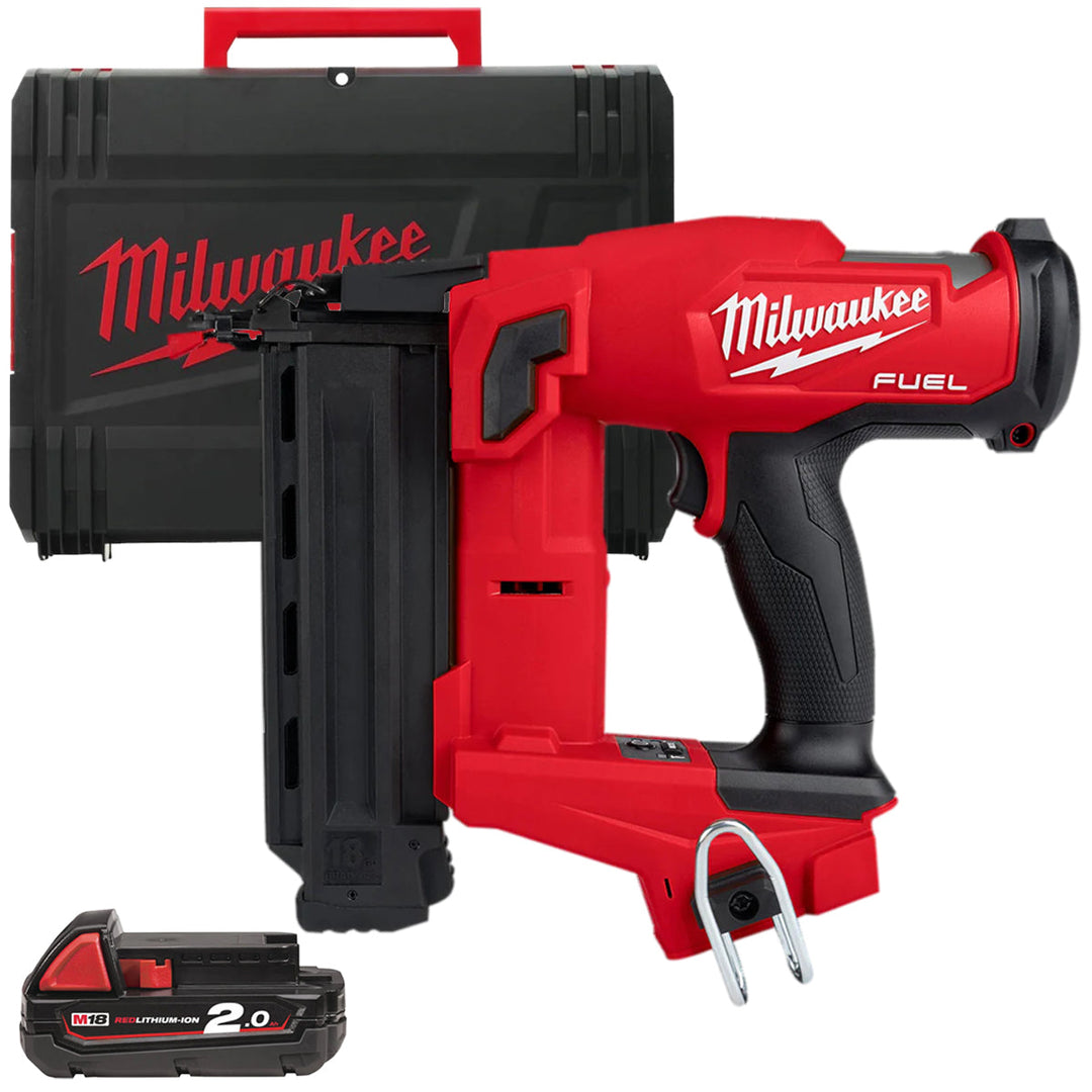 Milwaukee M18FNCS18GS-0X 18V Fuel Brushless Narrow Crown Stapler with 1 x 2.0Ah Battery & Case