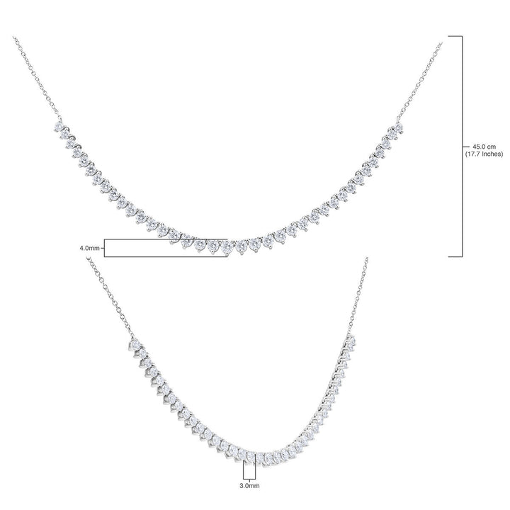 4.08ctw Round Brilliant Cut Diamond Necklace, 18ct White Gold