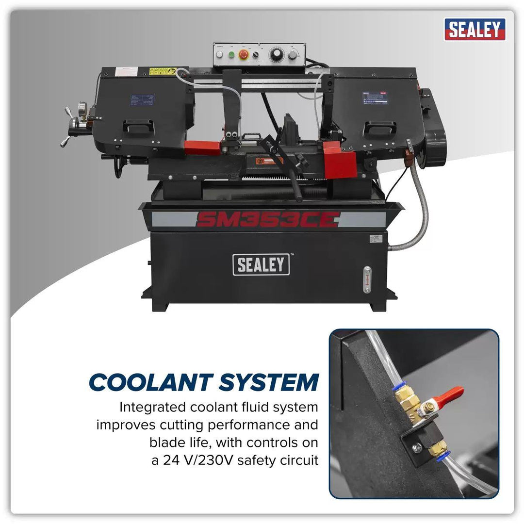 Sealey SM353CE Bandsaw 400mm Horizontal Hydraulic Arm 230V/1500W