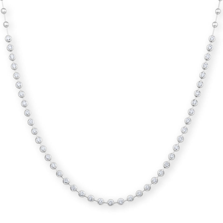 3.00ctw Round Brilliant Cut Diamond Necklace, 18ct White Gold