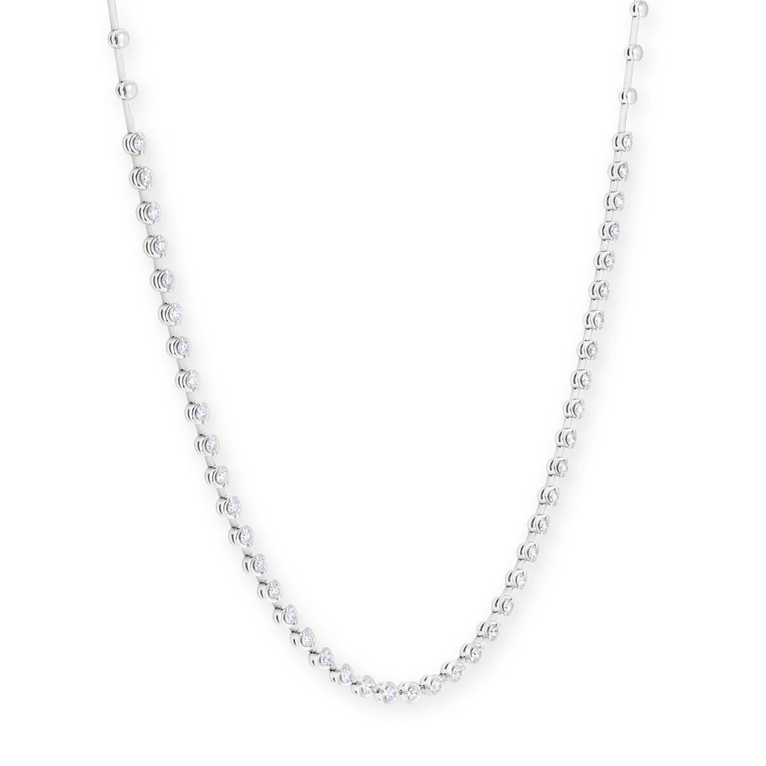 3.00ctw Round Brilliant Cut Diamond Necklace, 18ct White Gold