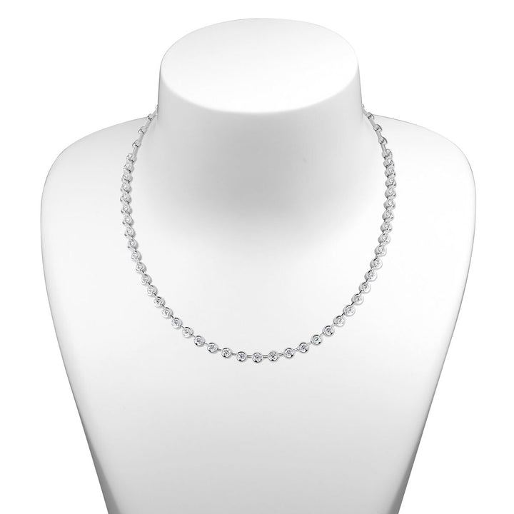 3.00ctw Round Brilliant Cut Diamond Necklace, 18ct White Gold