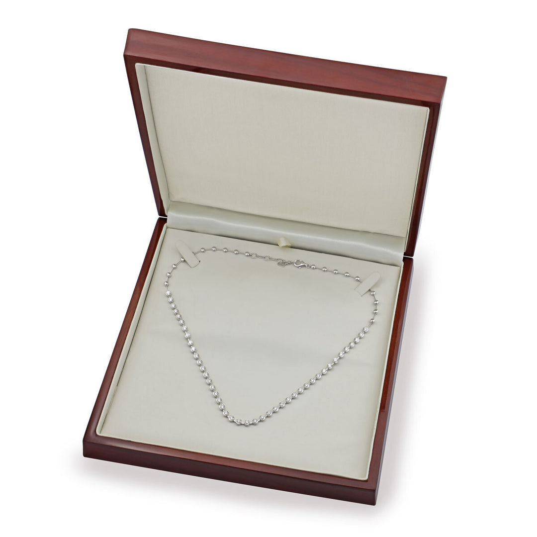 3.00ctw Round Brilliant Cut Diamond Necklace, 18ct White Gold