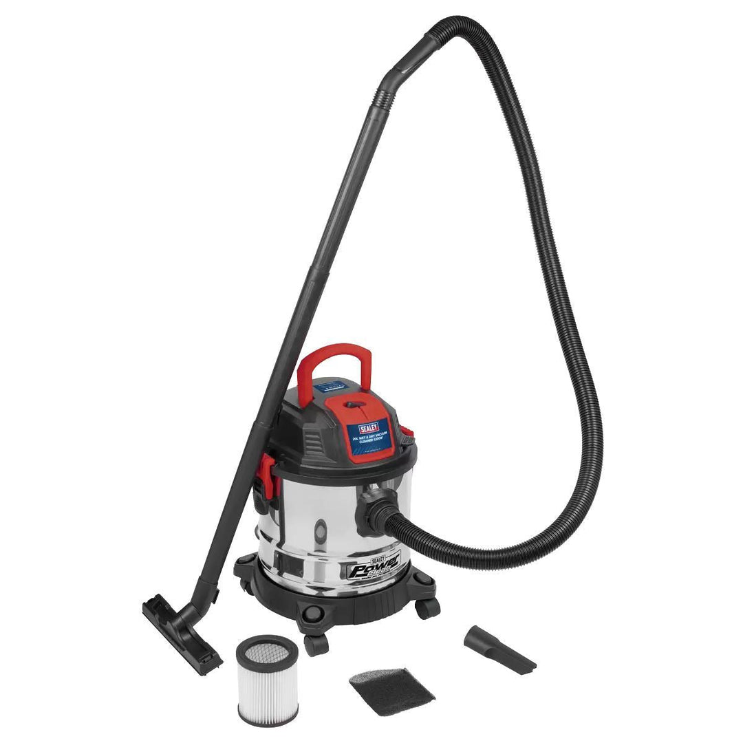 Sealey PC195SD Vacuum Cleaner Wet & Dry 20L 1200W/230V