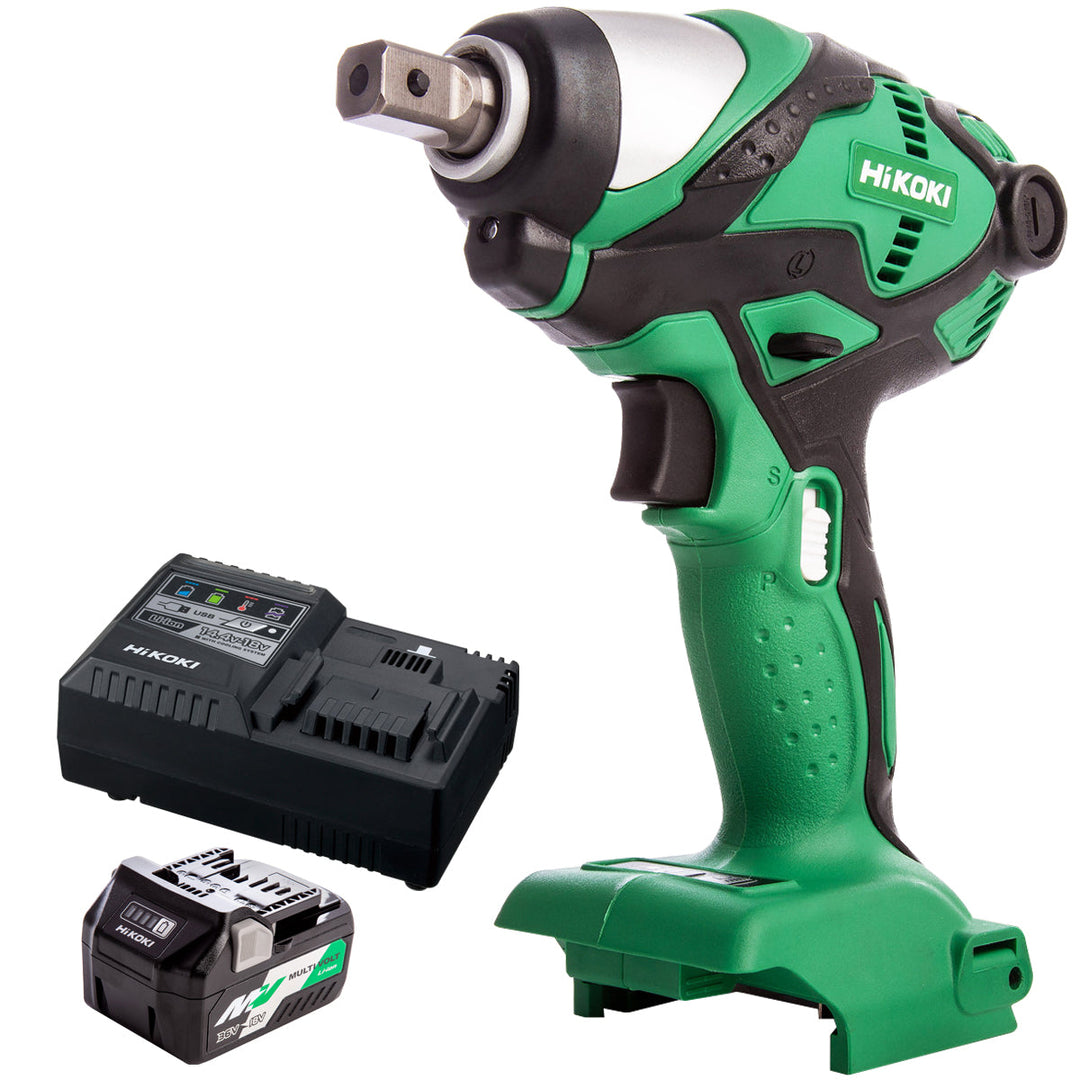 Hikoki WR18DSDLW4Z 18V Li-ion Cordless 1/2" Impact Wrench with 1 x 2.5Ah/5.0Ah Battery & Charger