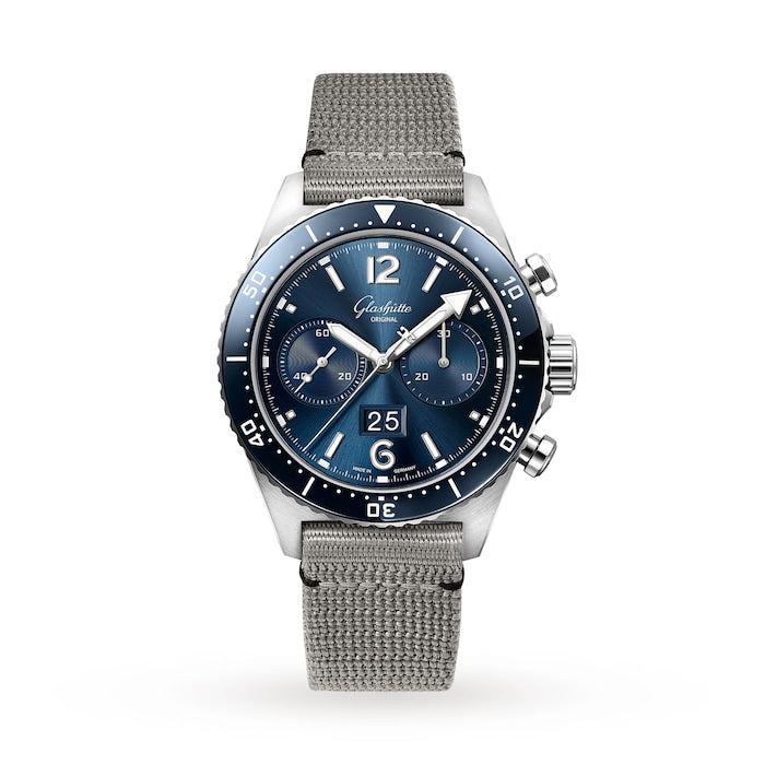 SeaQ Chronograph 43.2mm Mens Watch - Fabric Grey Strap