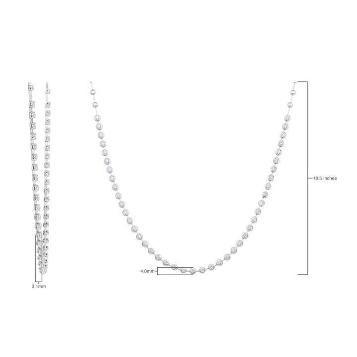 3.00ctw Round Brilliant Cut Diamond Necklace, 18ct White Gold