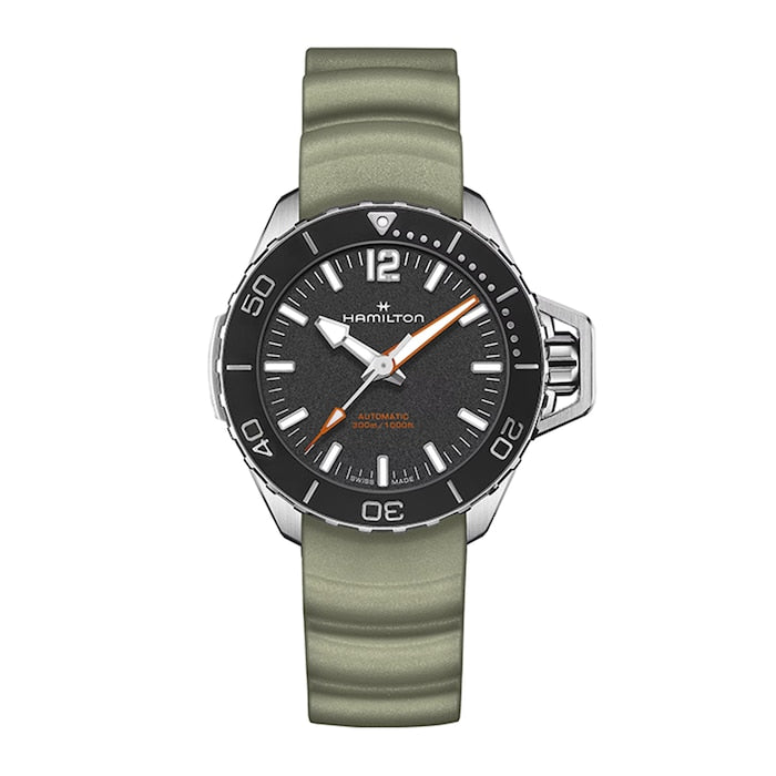 Khaki Navy Frogman Auto 41mm Mens Watch Black